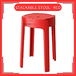 Red Color Stackable Stool High Plastic Stool Nordic Style