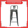 Kerusi tinggi Kerusi Besi Tolix Metal High Barstool With Backrest Kerusi Bar Tinggi Cafe Restaurant Metal Bar  Chair