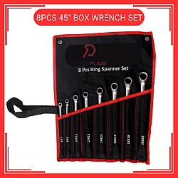 8pcs 45 Degree Box Wrench Set Spanner Set Tools Set Heavy Duty