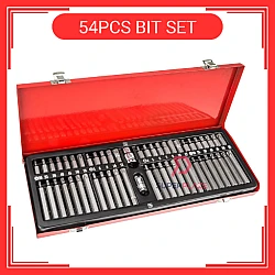 54pcs Bit Set Bits Serrated Hex Key With Box CRV Torx Hex Star Screwdriver Bit Socket Adapter