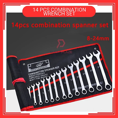 14pcs Combination Wrench Set Spanner Set Tools Set Heavy Duty