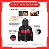 COVER U BLACK RED PPE Coverall Jacket Protection from Risk of Contagious Viral Medical Grade Baju Covid