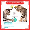 Cat Kitten Chaser Toys with Feather Catnip Ball Tumbler Balanced Exercise Wheel Chasing Hunting Playing