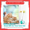 Cat Kitten Chaser Toys with Feather Catnip Ball Tumbler Balanced Exercise Wheel Chasing Hunting Playing