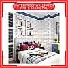 60cm x 5meter White Bricks Design PVC Waterproof Wallpaper Wall Sticker Kertas Dinding