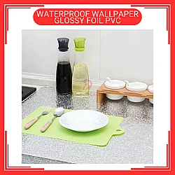 60cm x 5m Glossy Foil PVC Waterproof Wallpaper Wall Sticker Kertas Dinding
