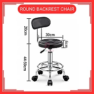 Kerusi Spa Kecantikan Hidraulik Kerusi Salon Boleh Laras Kerusi Beroda Backrest Chair