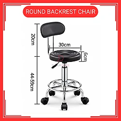 Kerusi Spa Kecantikan Hidraulik Kerusi Salon Boleh Laras Kerusi Beroda Backrest Chair