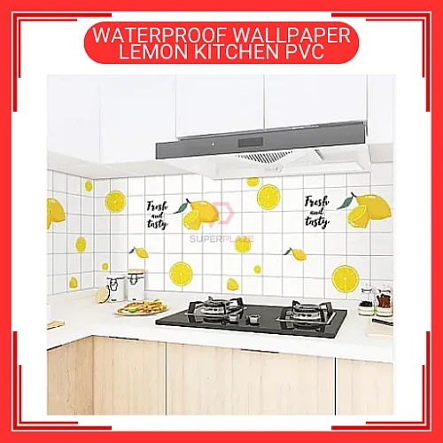 60cm x 5m Lemon Kitchen PVC Waterproof Wallpaper Wall Sticker Kertas Dinding