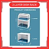 2 Layers Dust Proof Anti Dust Covered Dish Rack Drainer Rak Pinggan Berpenutup Anti Habuk 2 Tingkat