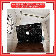 60cm x 5m Black Marble PVC Waterproof Wallpaper Wall Sticker Kertas Dinding