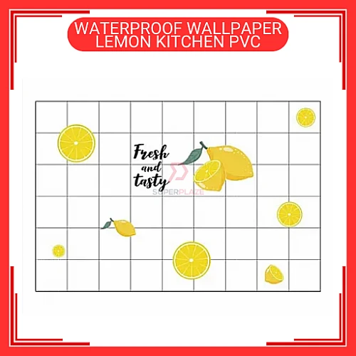 60cm x 5m Lemon Kitchen PVC Waterproof Wallpaper Wall Sticker Kertas Dinding