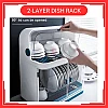2 Layers Dust Proof Anti Dust Covered Dish Rack Drainer Rak Pinggan Berpenutup Anti Habuk 2 Tingkat