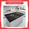 60cm x 5m Black Marble PVC Waterproof Wallpaper Wall Sticker Kertas Dinding