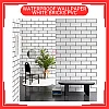 60cm x 5meter White Bricks Design PVC Waterproof Wallpaper Wall Sticker Kertas Dinding