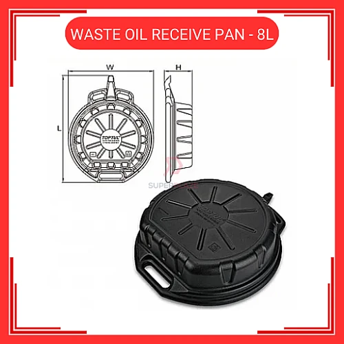 8L Waste Oil Drainer Receive Pan Oil Drain Pan 