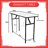 120cm x 45cm x 76cm Banquet Table Foldable Table Meja Jamuan Meja Boleh Lipat 