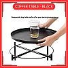 Black Coffee Table Tray Table Removable Tray Top  Side Table Coffee Table Meja Tepi Sofa Meja Kecil