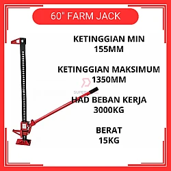 60 Inches High Farm Jack Lift Jack 4x4 Recovery Off Road Jack