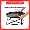 White Coffee Table Tray Table Removable Tray Top  Side Table  Coffee Table Meja Tepi Sofa Meja Kecil