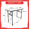 120cm x 60cm x 76cm Banquet Table Foldable Table Meja Jamuan 