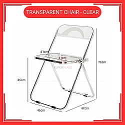 Clear Transparent Chair Acrylic Dining Chair Ins Stool Fashion Folding Chair