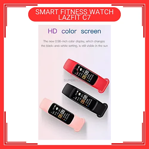 LAZFIT C7 Pink Colour Smart Band Fitness Tracker BraceletSports Smart Watch	