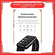 LAZFIT C10 Black Colour Smart Band Fitness Bracelet Smart Watch