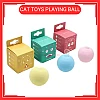 Pink Colour Catnip Cat Toys Playing Ball with Animal Sound Bola Mainan Kucing Warna Pink