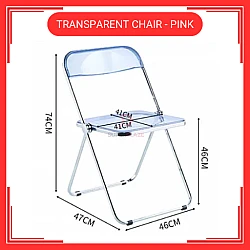 Pink Transparent Chair Acrylic Dining Chair 