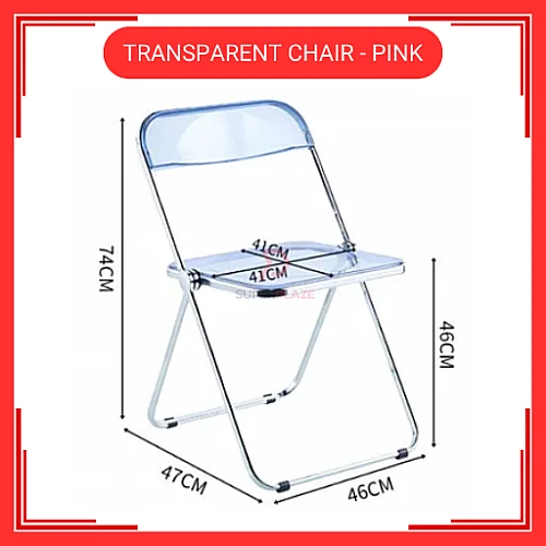 Pink Transparent Chair Acrylic Dining Chair 