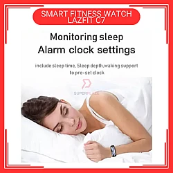 LAZFIT C7 Black Colour Smart Band Fitness Tracker BraceletSports Smart Watch 