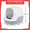 Blue Color European Style Full Cover Cat Toilet Cat Litter Box Bekas Pasir Kucing Cat Litter Boxes Warna Biru