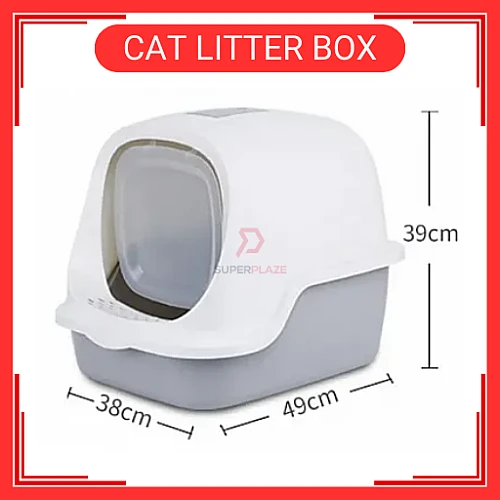 Blue Color European Style Full Cover Cat Toilet Cat Litter Box Bekas Pasir Kucing Cat Litter Boxes Warna Biru