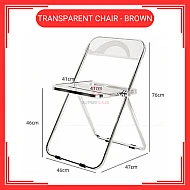 Brown Transparent Chair Acrylic Dining Chair 
