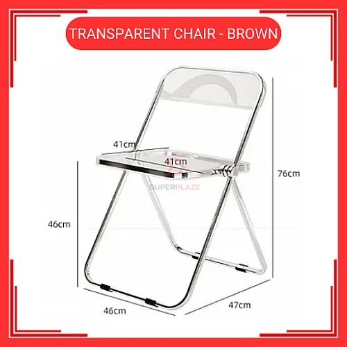 Brown Transparent Chair Acrylic Dining Chair 
