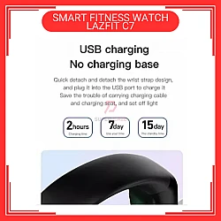 LAZFIT C7 Pink Colour Smart Band Fitness Tracker BraceletSports Smart Watch	
