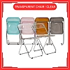 Clear Transparent Chair Acrylic Dining Chair Ins Stool Fashion Folding Chair