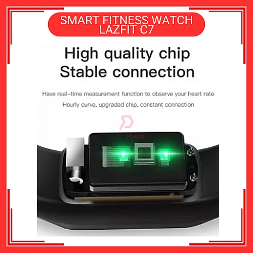 LAZFIT C7 Black Colour Smart Band Fitness Tracker BraceletSports Smart Watch 