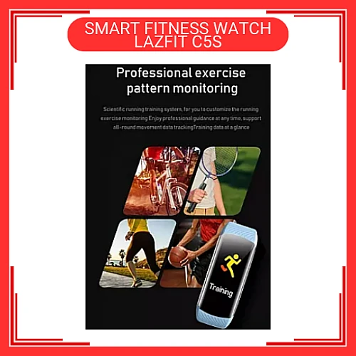 LAZFIT C5S Red Color Fitness Bracelet Waterproof Sport Tracker Smart Watch