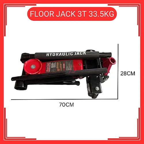 Floor Jack 3 Ton Double Pump 33.5KG Jek Tayar Kereta 3 Ton Double Pump 33.5KG Hydraulic Jack Kereta