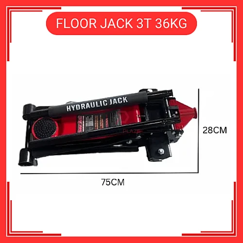 Floor Jack Low Profile 3 Ton Double Pump 36KG Jek Tayar Kereta Low Profile 3T Double Pump 36KG Hydraulic Jack Kereta