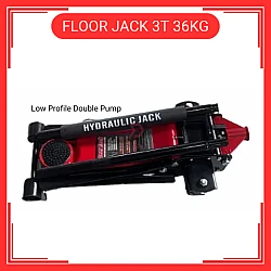 Floor Jack Low Profile 3 Ton Double Pump 36KG Jek Tayar Kereta Low Profile 3T Double Pump 36KG Hydraulic Jack Kereta