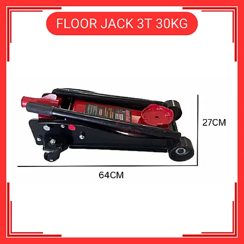 Floor Jack 3 Ton 30KG Jek Tayar Kereta 3T 30KG Hydraulic Jack Kereta