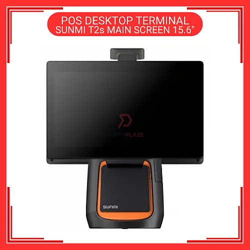 SUNMI T2S Android 9.0 3G Plus 32G Main Screen 15.6 inch LVDS Desktop POS Terminal