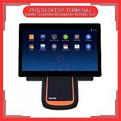 SUNMI T2S Android 9.0 3G Plus 32G Main Screen Plus Secondary Screen 15.6 inch LVDS Desktop POS Terminal