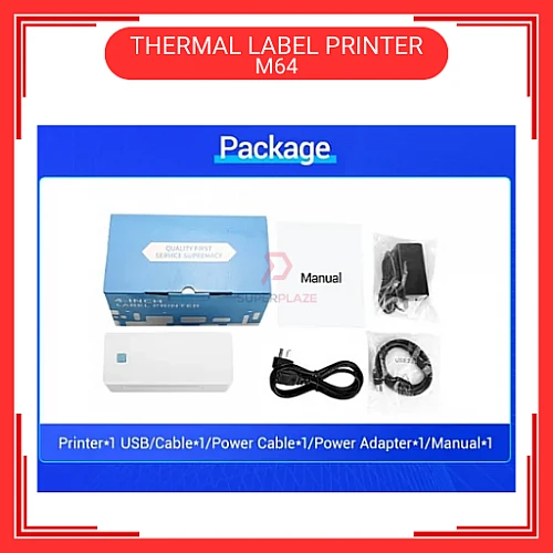 M64 USB Bluetooth Desktop Shipping Thermal Label Printer