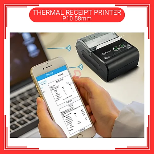 58mm Portable Thermal Receipt Printer SRS Bluetooth Receipt Printer Topup Payhere POS Barcode