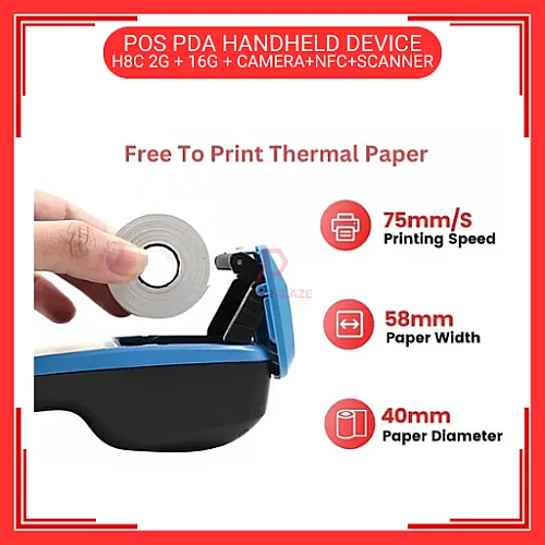 SUUDEN H8C Android 11 2G Plus 16G Camera NFC Scanner Handheld POS Terminal Receipt Printer Grabfood Foodpanda Shopeefood