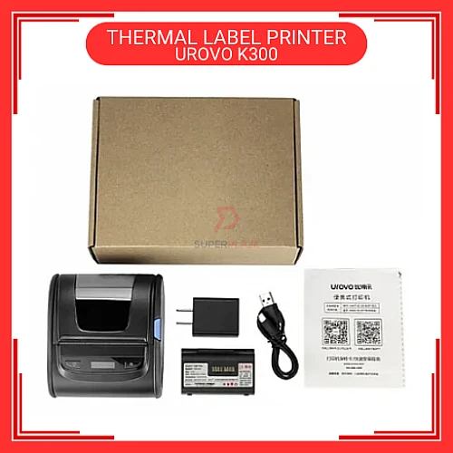 K300 80mm New Portable Mobile Barcode Thermal Label Printer Urovo